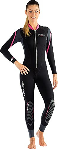 Cressi Lei Monopieza para Mujer en Neopreno de 2.5 mm para Aguas Cálidas, Negro/Gris/Rosa, L/4