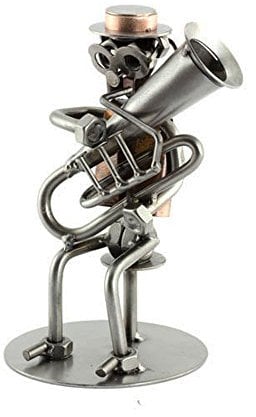 blasmusik-shop Schraubenmännchen Tuba - Unikat aus Metall - Tuba-Figur
