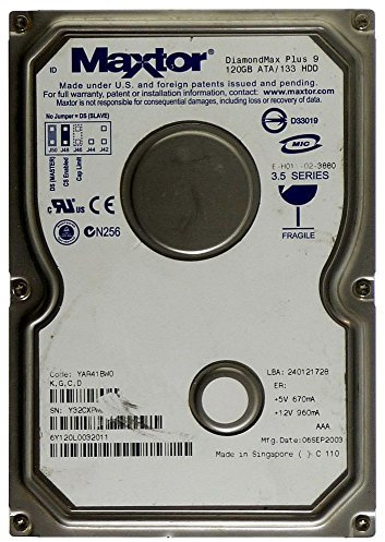 Maxtor 120GB Hard Disk DiamondMax Plus 9 6Y120L0 IDE ATA ID13563