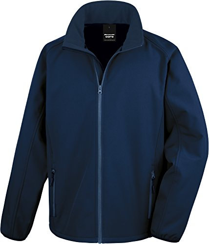 Result Men's Core Printable Soft Shell Jacket, Blue (NVY/NVY), XXXX-Large(Size:4XL)