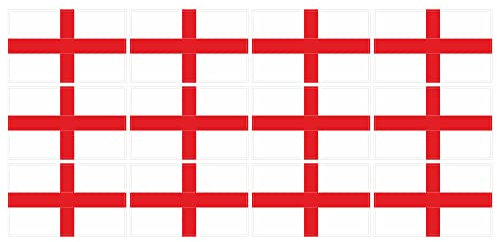 INDIGOS UG - Mini Aufkleber Set - Pack glatt - 20x12mm - selbstklebender Sticker - Fahne - England - Flagge - Banner - Standarte fürs Auto, Büro, zu Hause und die Schule - 54 Stück - für Auto