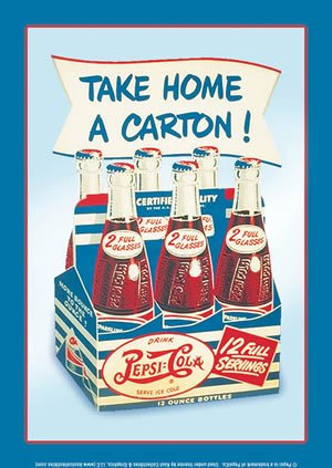 signs-unique 41 Pepsi Cola Take Home A Carton Metall Schild