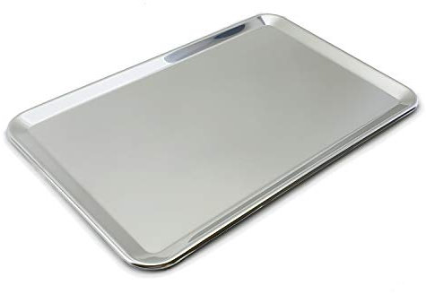 Cápsulas egep Latte de acero inoxidable bandeja de servir carne bañera CNS Bandeja (31 x 21 cm 35 x 24 cm 42 x 28 cm, metal, 42x28cm