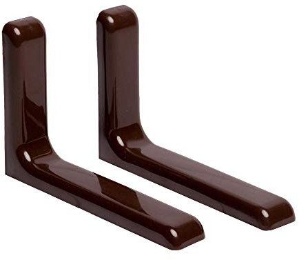 Reggimensola Luna Cm.18 con copertura in plastica marrone, completa di viti e tasselli per il montaggio.