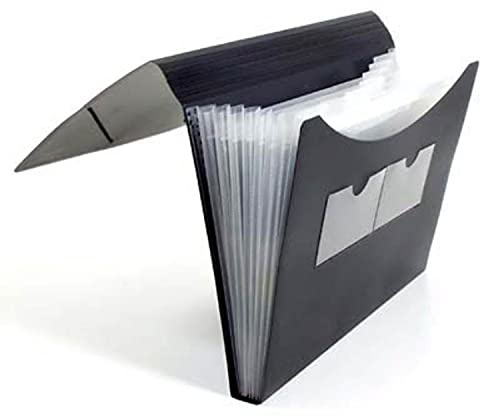 Fächer-Sammelmappe A4, mit 7 Reiter, 235x334x28mm, schwarz