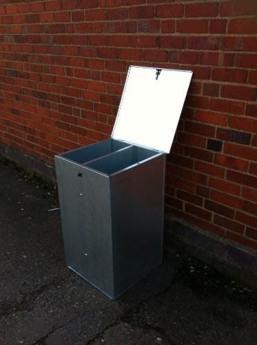 ASA METAL PRODUCTS SMALL GALVANISED FEED BIN WITH DIVIDER