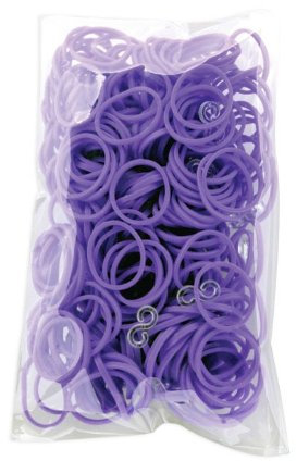 Elastiplay 100 Loom Band, Silikon violett + 5 S-Clips (EL100PUR)
