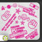 Kiwistar Sticker Bomb Set 1 pink - Bogen: A4 Bremsen…Felgen…, Shockerhand, Autobahnfreak, Fehlende PS…, Leider Geil. Auswahl Sammlung Aufkleber Scheibe Tuning Decal
