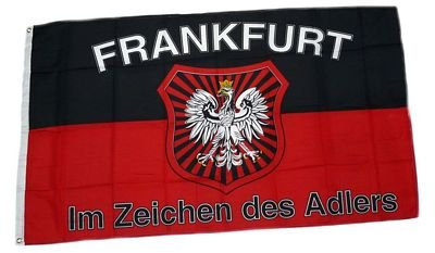 Fahne/Flagge Frankfurt Fan Wappen Adler 90 x 150 cm