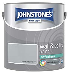 Johnstone's 307090 Vinyl Soft Sheen Emulsion - Manhattan Grey,2.5