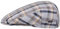 Lipodo Inglese Cotton Flatcap Damen/Herren - Karocap Made in Italy - Schiebermütze mit Karomuster - Sommercap aus 100% Baumwolle - Sportcap Frühjahr/Sommer blau 57 cm