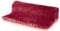 Spirella Badteppich Badematte Duschvorleger Mikrofaser Hochflor | flauschig | rutschhemmend | geeignet für Fußbodenheizung | 70x120 cm | Rot