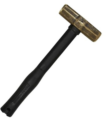 Klein Tools 7HBRFRH10 Brass Sledgehammer, Rubber Handle, 10-Pound