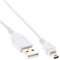 InLine 31805W USB 2.0 Mini-Kabel, USB A Stecker an Mini-B Stecker (5pol.), weiß, 0,5m