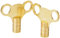 Merriway BH02832 Easigrip Clock Type Radiator Key Solid Brass - Pack of 2 Pieces