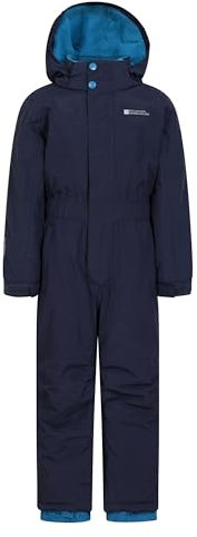 Mountain Warehouse Cloud Kinder Schneeanzug - Wasserdichter, einteiliger Winteroverall mit verschweißten Nähten & Fleece-Futter für Mädchen und Jungen Marine Kinder 98 DE (2-3 Jahre)