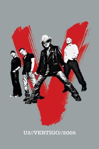 U2 – Poster: Vertigo – 61 x 91 cm – Wohnzimmer – Wandmontage – Ungerahmt – Pop Art – Grün