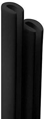 4R Quattroerre.it - 12120 - Profili Salvaporta Paracolpi per Auto, Nero, 2 Pezzi, 85 cm