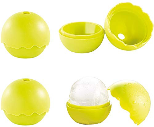 infactory Eiskugel Form: Silikon-Eisform für trendige Ice Balls, 4er-Set (Eisform Kugel, Eiskugelform Silikon, Joghurt Maker)