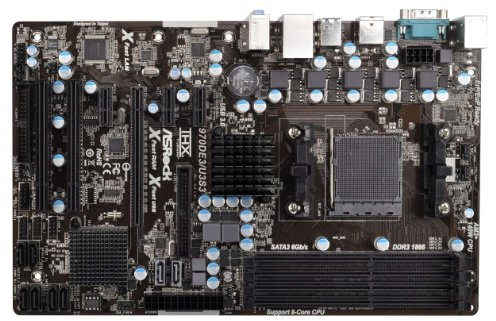 Asrock 970DE3/U3S3 Mainboard Sockel (AMD AM3+ 770, 4X DDR3 Speicher, ATX)