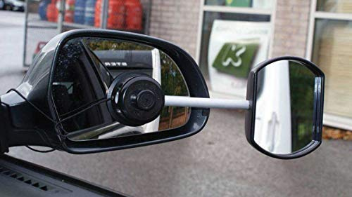Leisurewize - Single Blind Spot Suck It & See Towing Mirror Kit – Stick-On Caravan and Trailer Mirrors with Built-In Blind Spot for Safe Driving Universal Fit (LWACC165)