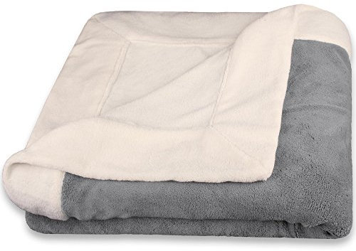 CelinaTex Flauschige Kuscheldecke 130 x 170 cm Creme weiß und grau Decke Sofa Wohndecke Mikrofaser Fleece Oeko-TEX Toronto