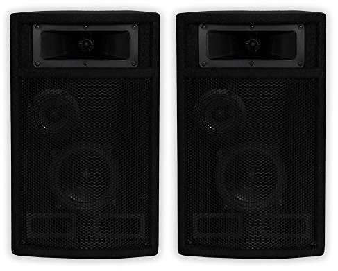 Acoustic Audio by Goldwood PA-500X Passive 800W 3-Way Pair DJ PA Karaoke Studio Speakers