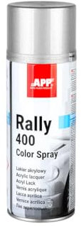 APP Rally 400 Color Spray - Bombe de peinture argentée brillante | Peinture acrylique en spray | Bombe peinture argentée brillante pour toutes les surfaces avec une haute couverture | 400 ml