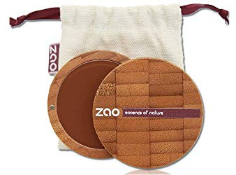 ZAO Compact Foundation 735 schokolade dunkelbraun Kompakt-Makeup Grundierung Foundation in nachfüllbarer Bambus-Dose