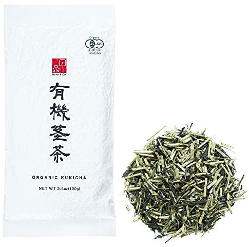 Ocha & Co. Kukicha Organic Green Tea - Stems & Leaf - Loose Leaf Japanese Twig Green Tea - Nutty, Honey and Citrus Taste, 100g/3.5oz