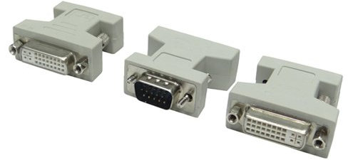 akust DVI-I (24 + 5) hembra a VGA macho adaptador de cable 3 pcs