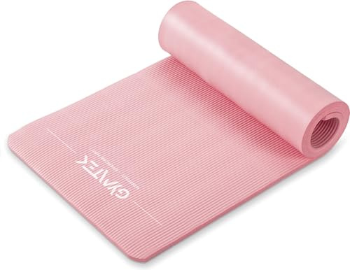 Gymtek® Gymnastikmatte 1cm - 180x61cm - Trainingsmatte für Pilates, Yoga & Fitness- rutschfeste Yogamatte - Rosa