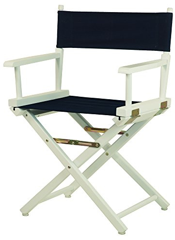 Casual Home 18 Director's Chair White Frame with Navy Canvas