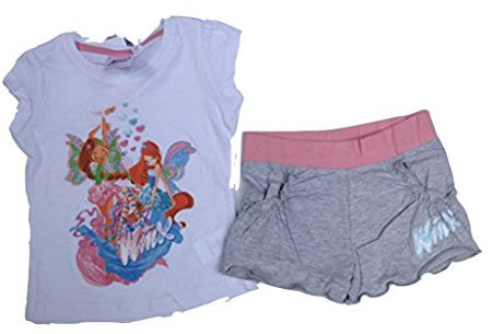 Winx Club Set Shirt und Hose weiß/grau (104 - ca. 4 Jahre)