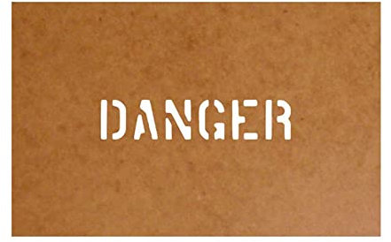 Danger Schablone Bundeswehr Ölkarton Lackierschablone 2,5x12cm #15140