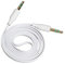 OcioDual Cable Mini Jack de 3,5mm Estereo Doble Macho Plano Audio 1 Metro Blanco