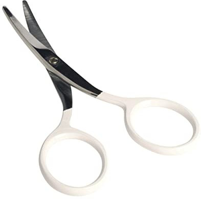dBb Remond Ciseaux à ongles pour bébé - Lames incurvées en acier chromé inoxydable - Bouts arrondis - Manucure du nourrisson - Blanc
