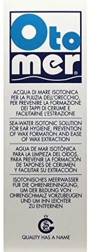 Otomer Acqua di Mare Isotonica – 100ml – Soluzione per Pulizia Orecchio Adulti e Bambini – Previene Formazione Tappi di Cerume e Favorisce Estrazione – Senza Conservanti