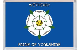 Wetherby - Pride of Yorkshire County Flag - Jumbo Fridge Magnet