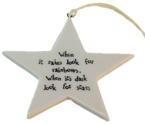 East of India Porcelain Star (When It Rains, It Looks For Rainbow) Multi-Coloured