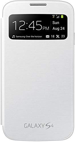 Samsung S-View - Funda para móvil Galaxy S4 (Pantalla frontal, teclas laterales para activar la pantalla), blanco