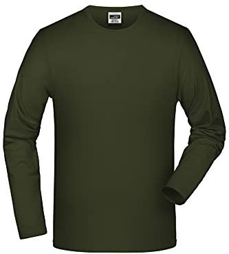 James & Nicholson Elastic Shirt Langarm - Schmal geschnittenes Langarm-Shirt mit Elasthan für Damen und Herren