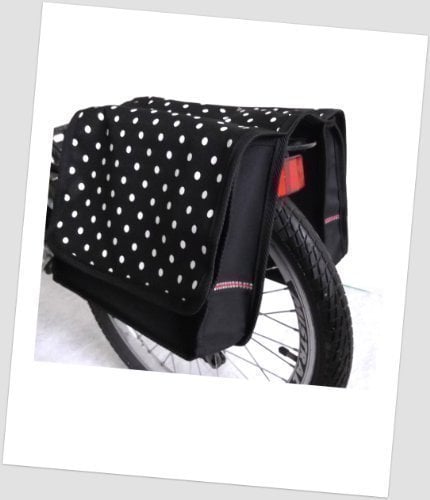 Kinder-Fahrradtasche Joy Satteltasche Gepäckträgertasche Fahrradtasche 2 x 5 Liter Farbe: 37 Dots Little 4 White