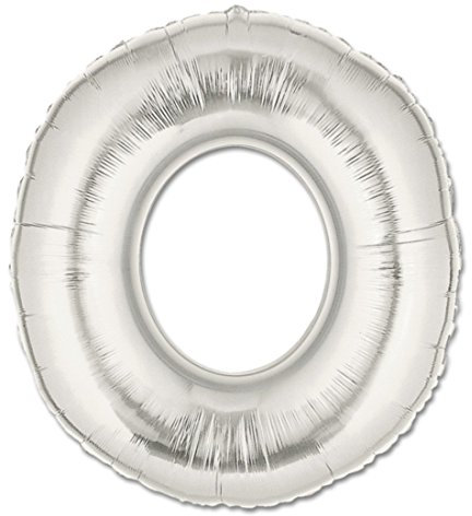 Riesenbuchstabe Folienballon 40/102cm | Silber #O