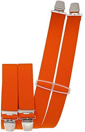 Harrys-Collection Herren Hosenträger 35 mm mit Clips, schwarz, 120 cm | stufenlos verstellbar, sehr starkes Band, ideal für die Arbeit silberfarbige Clipse mit Plastikeinsatz robustes X-Form Design