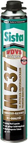 Sista M537 1K-Pistolen Universalschaum zur Montage von Fenstern und zum Einsatz im WDVS, 750ml