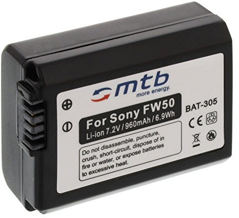Batterie NP-FW50 Compatible avec Sony Alpha 33, 35, 37, 55