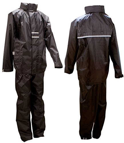Ralka Regenanzug Inklusive Regenjacke und Regenhose, Schwarz/Anthrazit, 140, 43SA
