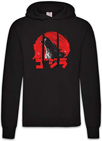 Urban Backwoods Monster Vintage Logo Hoodie Kapuzenpullover Sweatshirt Schwarz Größe L