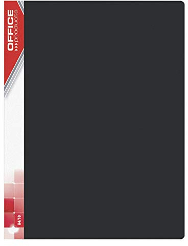 OFFICE PRODUCTS 21121011-05 Sichtmappe PP, A4, 520µ, 10 Prospekthüllen, schwarz